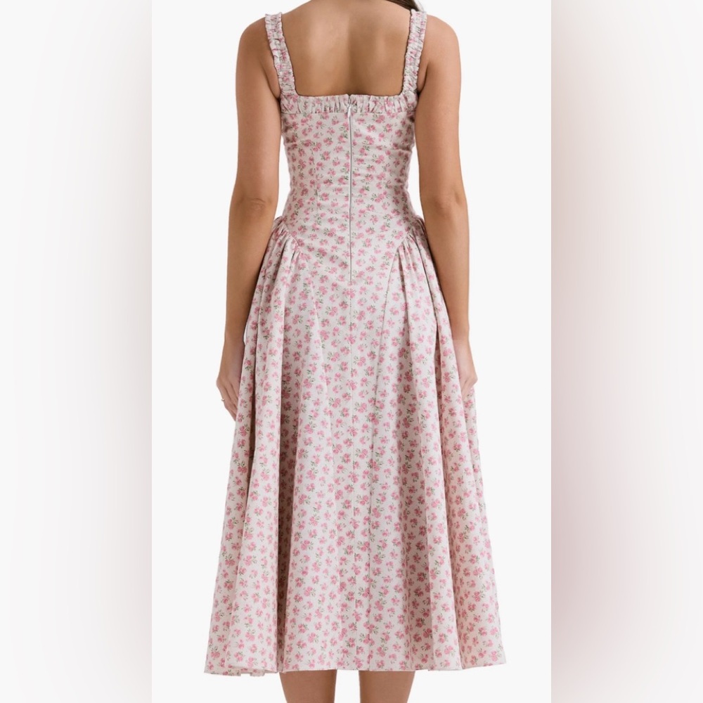 House of CB Dorothy Floral Stretch Cotton Dress Medium - Picture 2 of 7